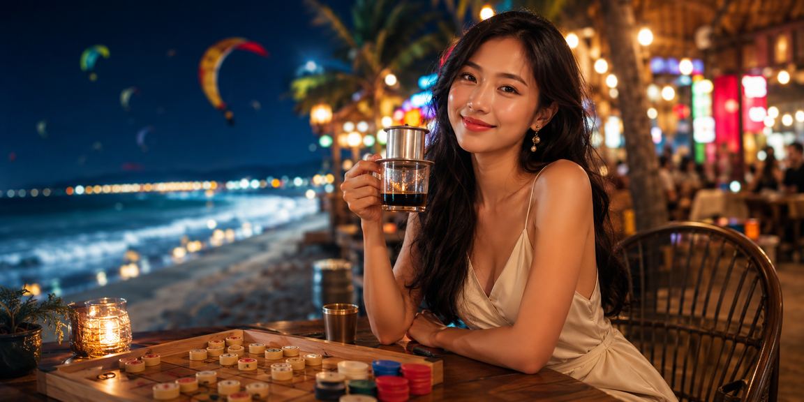 Người dùng tại Mũi Né đọc tình huống game bài trong quán cà phê